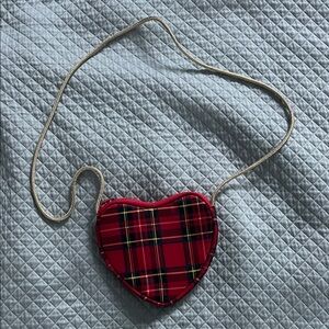 Crewcuts Factory Heart-Shaped Plaid Kids Bag